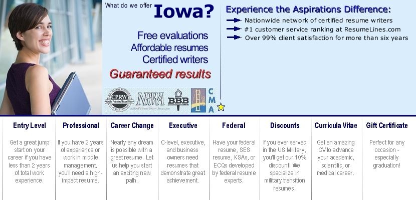 iowa resume writer writers