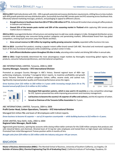 CEO COO Resume Example